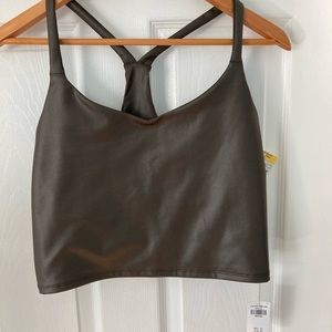 NWT Abercrombie racer back crop athletic Tank Top Bra